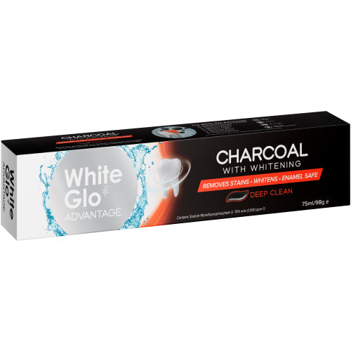 White Glo Advantage Toothpaste Charcoal Deep Clean 75ml