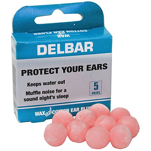 Delbar Wax and Cotton ear Plug 5's