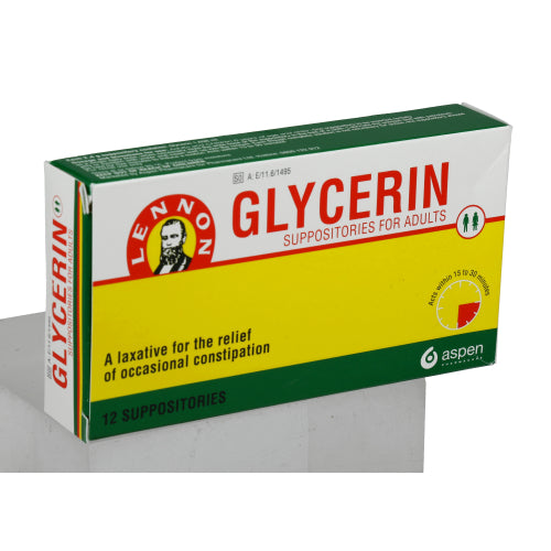 Lennon Glycerin Suppositories Adults 12’s