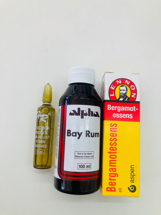 Bergamot Essence/Oil ,Bay Rum & Placenta Combo