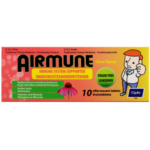 Airmune Immune System Supporter 10 Effervescent Tablets