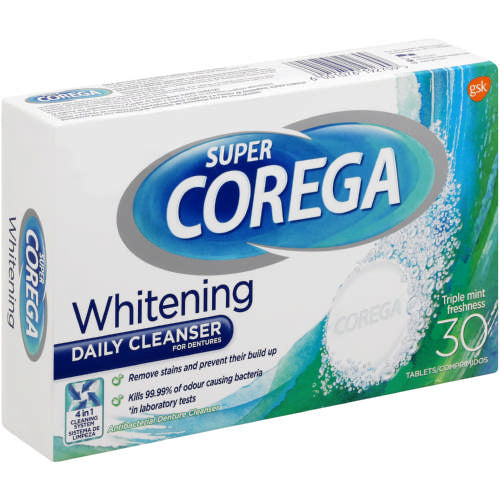 Corega Super Denture Cleanser Whitening Tablets 30's
