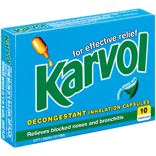 Karvol Decongestant Capsules 10’s